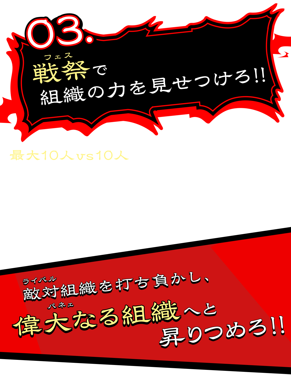 戦祭で組織の力を見せつけろ!!